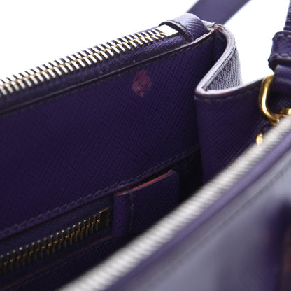 Prada Saffiano Small Galleria Double Zip Tote Viola 11 of 17