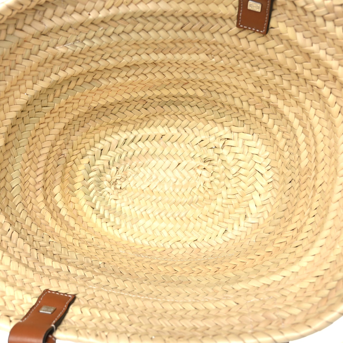 Raffia Medium Basket Tote Bag Natural Tan