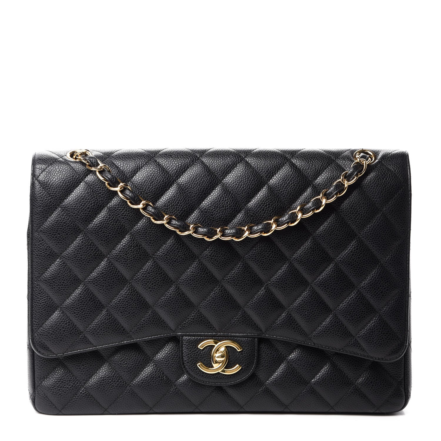 Chanel Caviar Quilted Maxi Double Flap Black 1 of 13