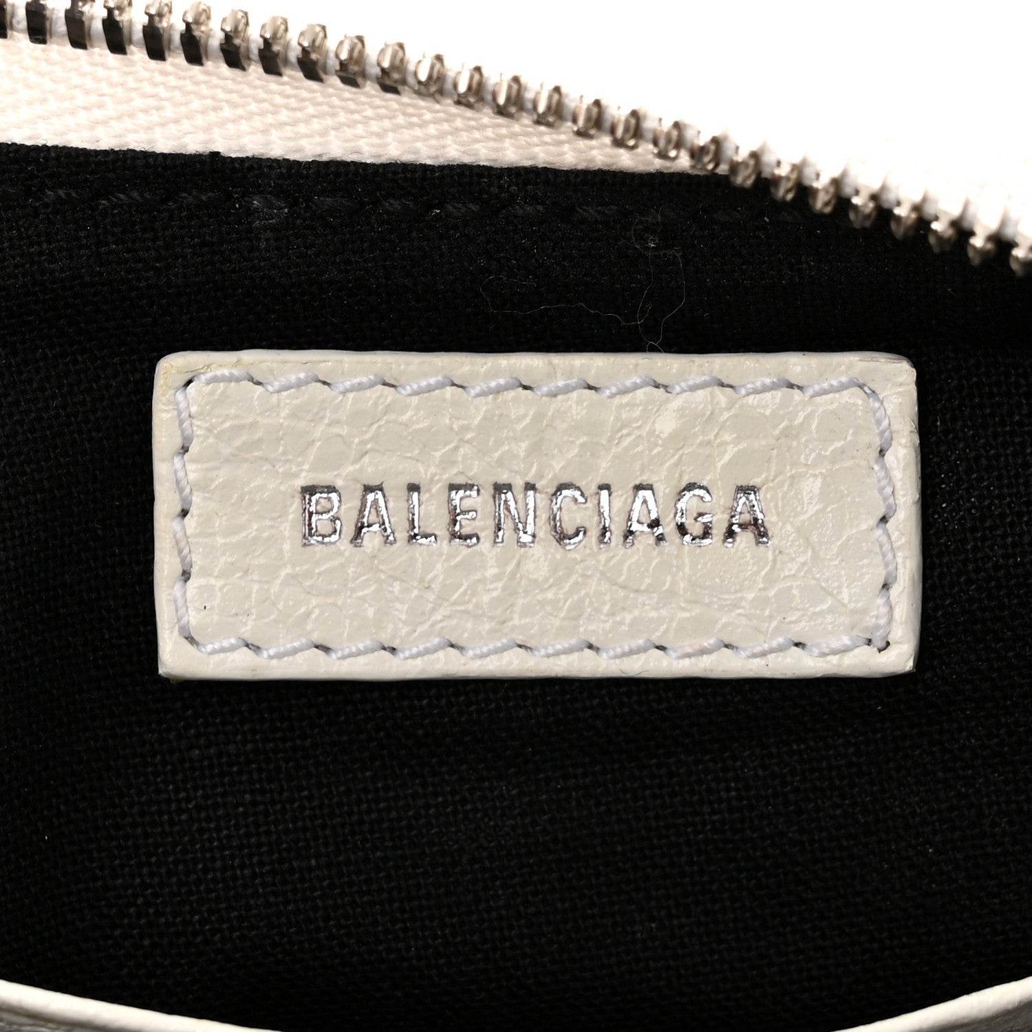 Balenciaga Extra Supple Calfskin Crocodile Embossed Le Cagole Mini Purse With Chain White 6 of 7