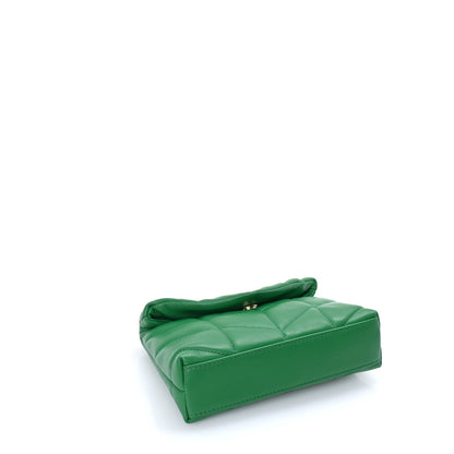 Saint Laurent Lambskin Monogram Loulou Puffer Pouch Clutch New Vert 3 of 7