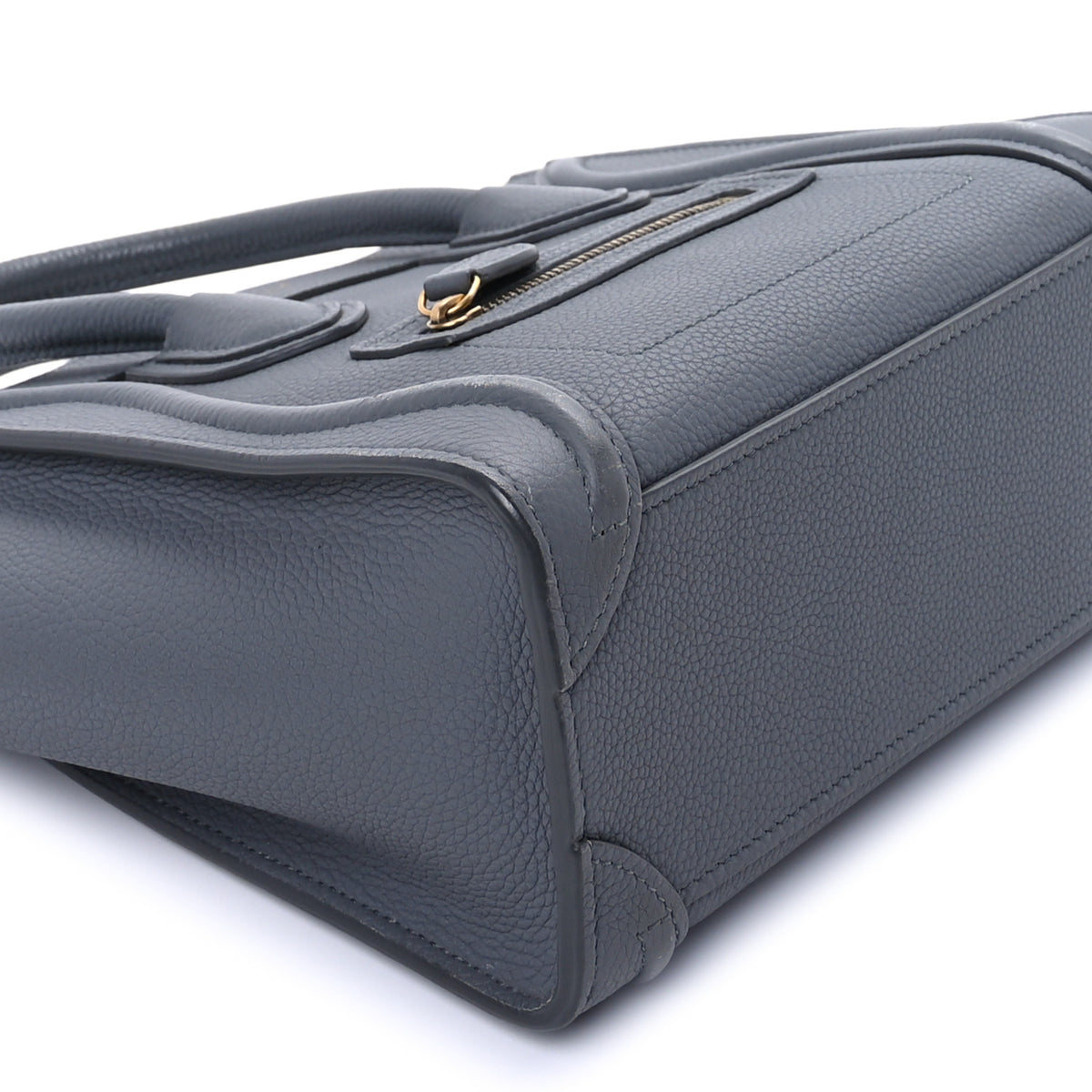 Drummed Calfskin Nano Luggage Kohl