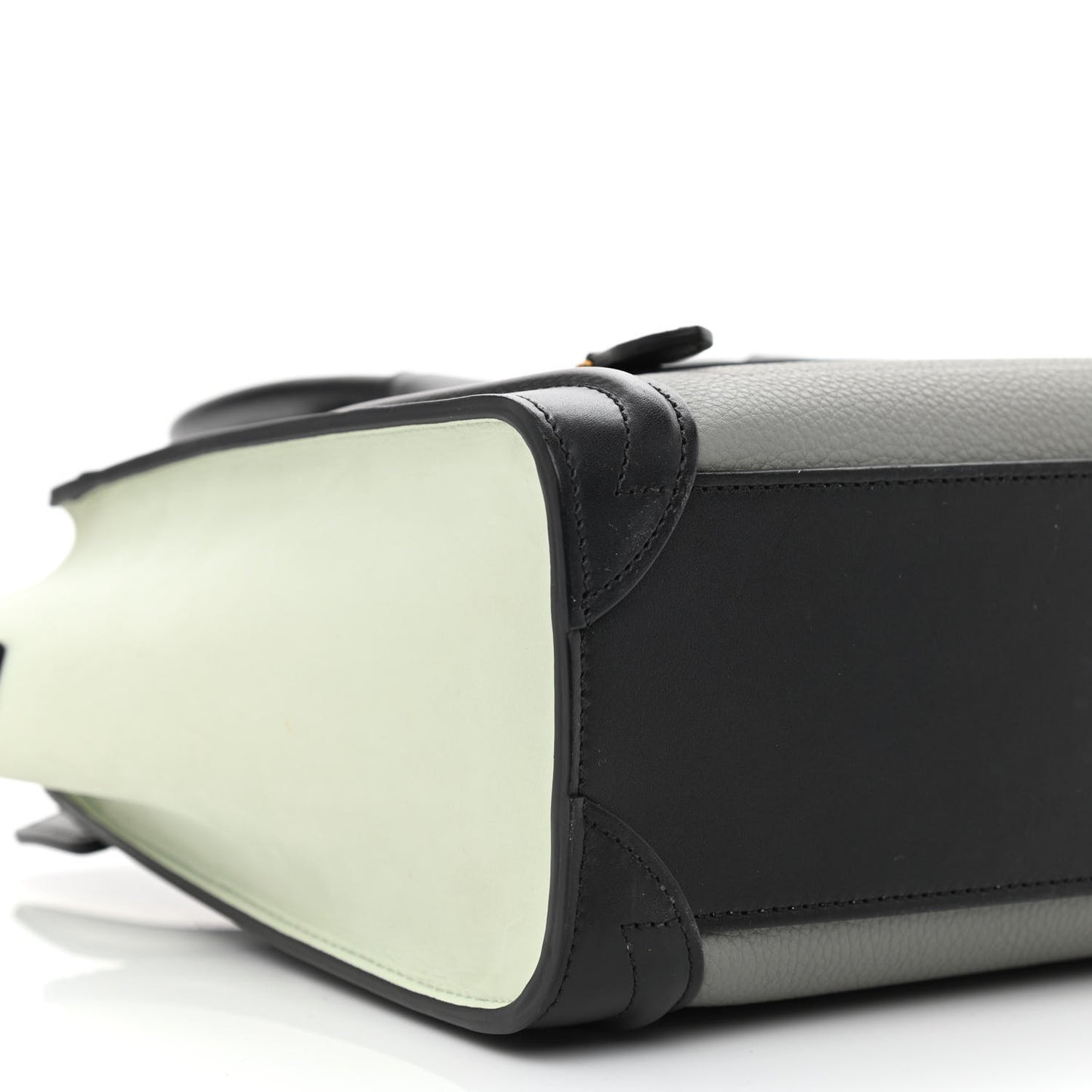 Calfskin Nano Tri-Color Luggage Zinc Almond