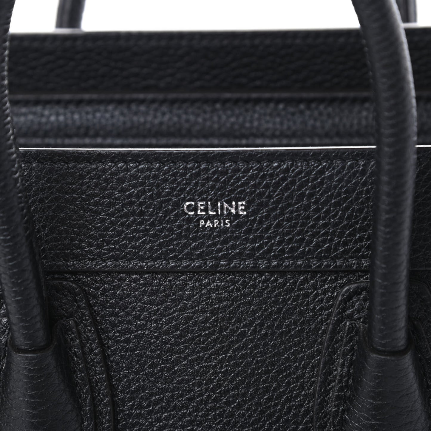 Drummed Calfskin Nano Luggage Black