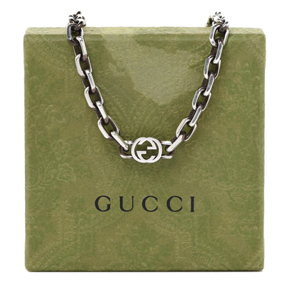 Gucci Sterling Silver Interlocking GG Chain Necklace 6 of 6