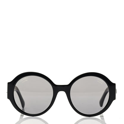 Chanel Acetate Polarized Round Sunglasses 5410 Black 2 of 7