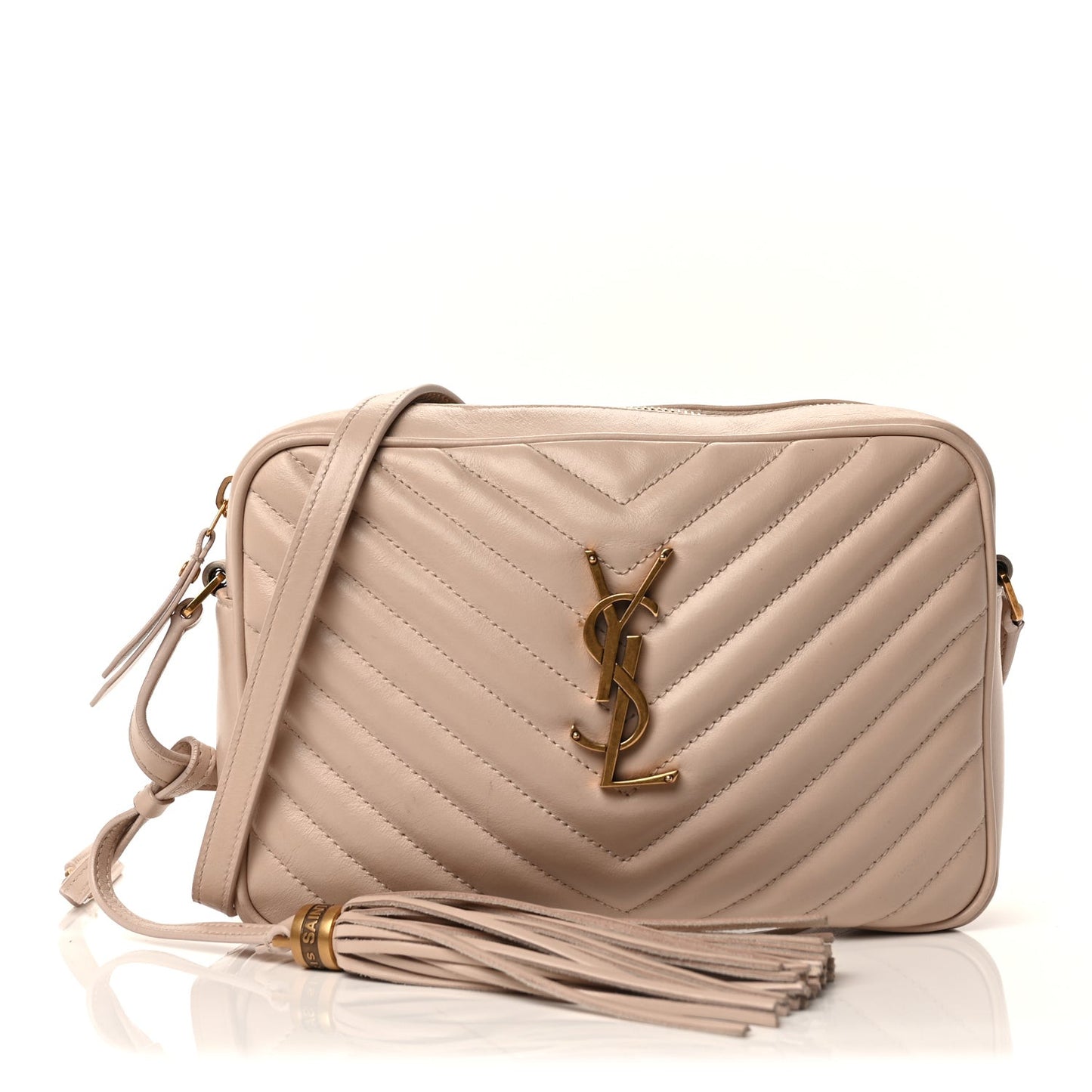 Calfskin Matelasse Monogram Lou Camera Bag  Nude Powder