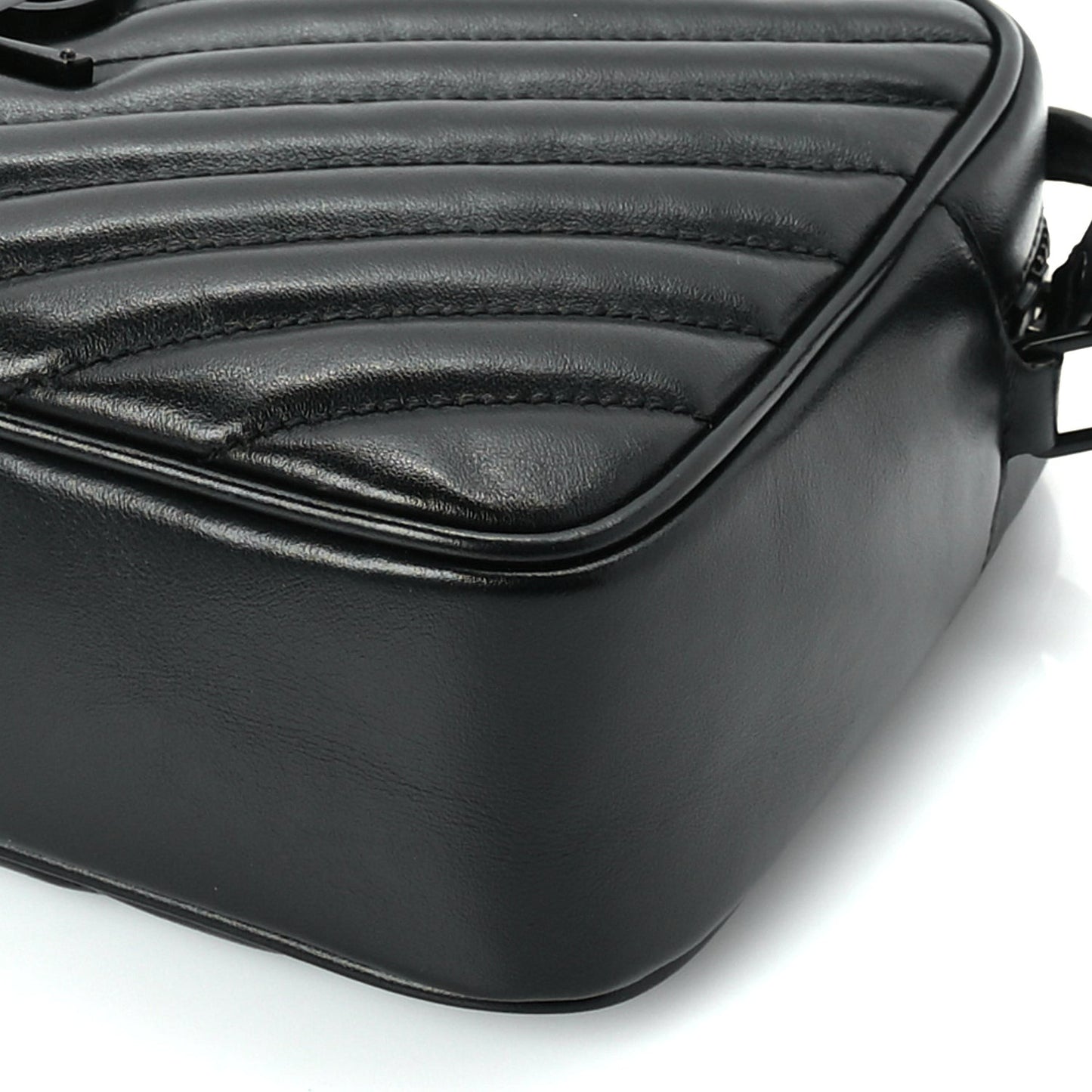 Calfskin Matelasse Monogram Monochrome Lou Camera Bag  Black