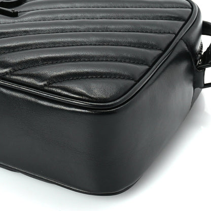 Saint Laurent Calfskin Matelasse Monogram Monochrome Lou Camera Bag  Black 8 of 8