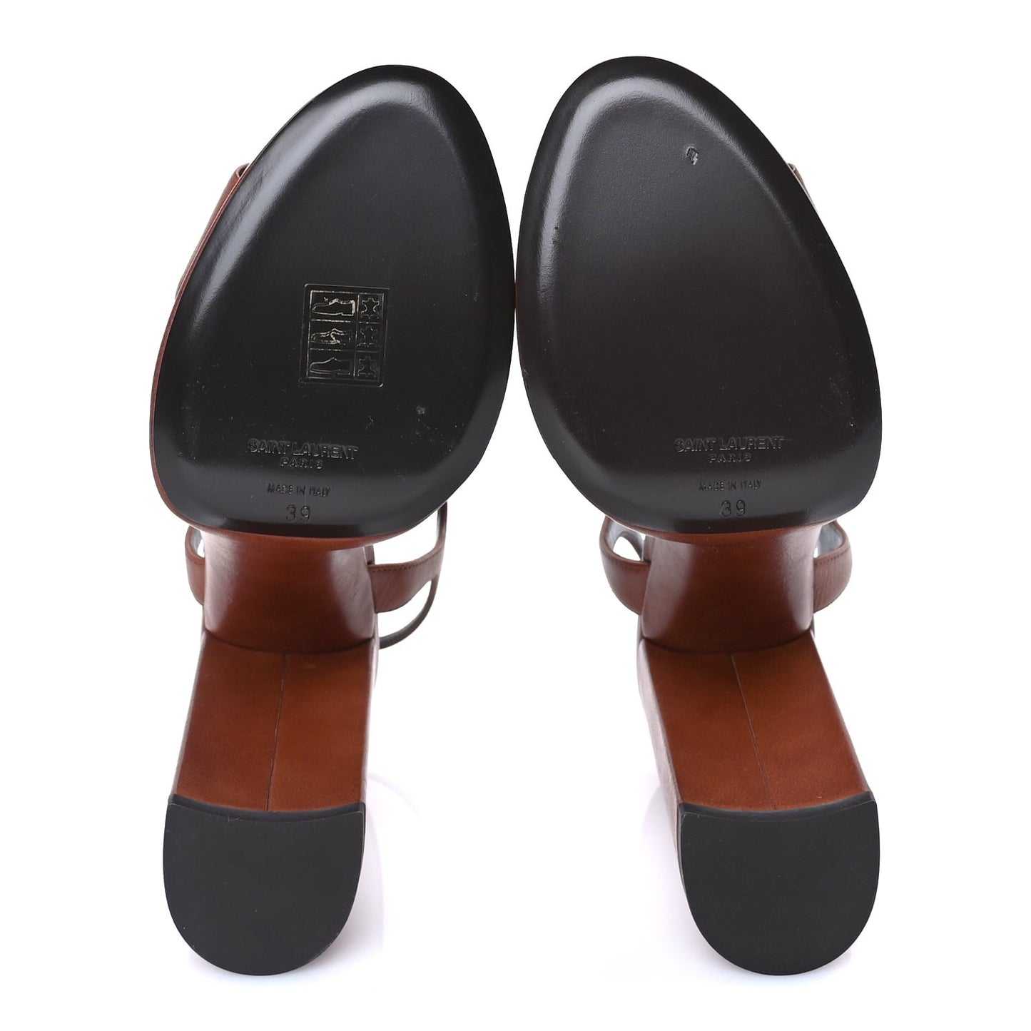 Vendome Bianca 85 Platform Sandals 39 Cognac
