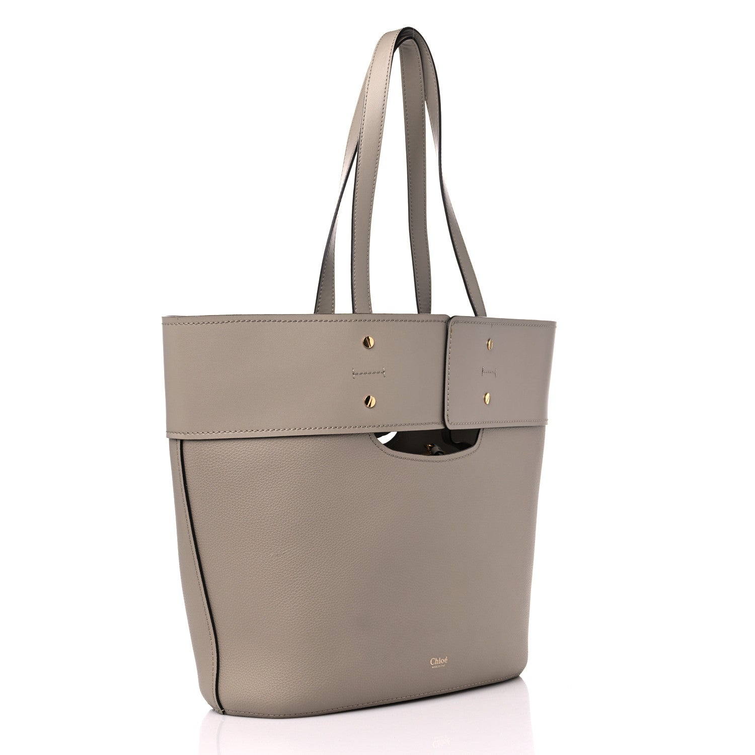 Chloe Smooth Grained Calfskin Medium Aby Tote Motty Grey 4 of 13