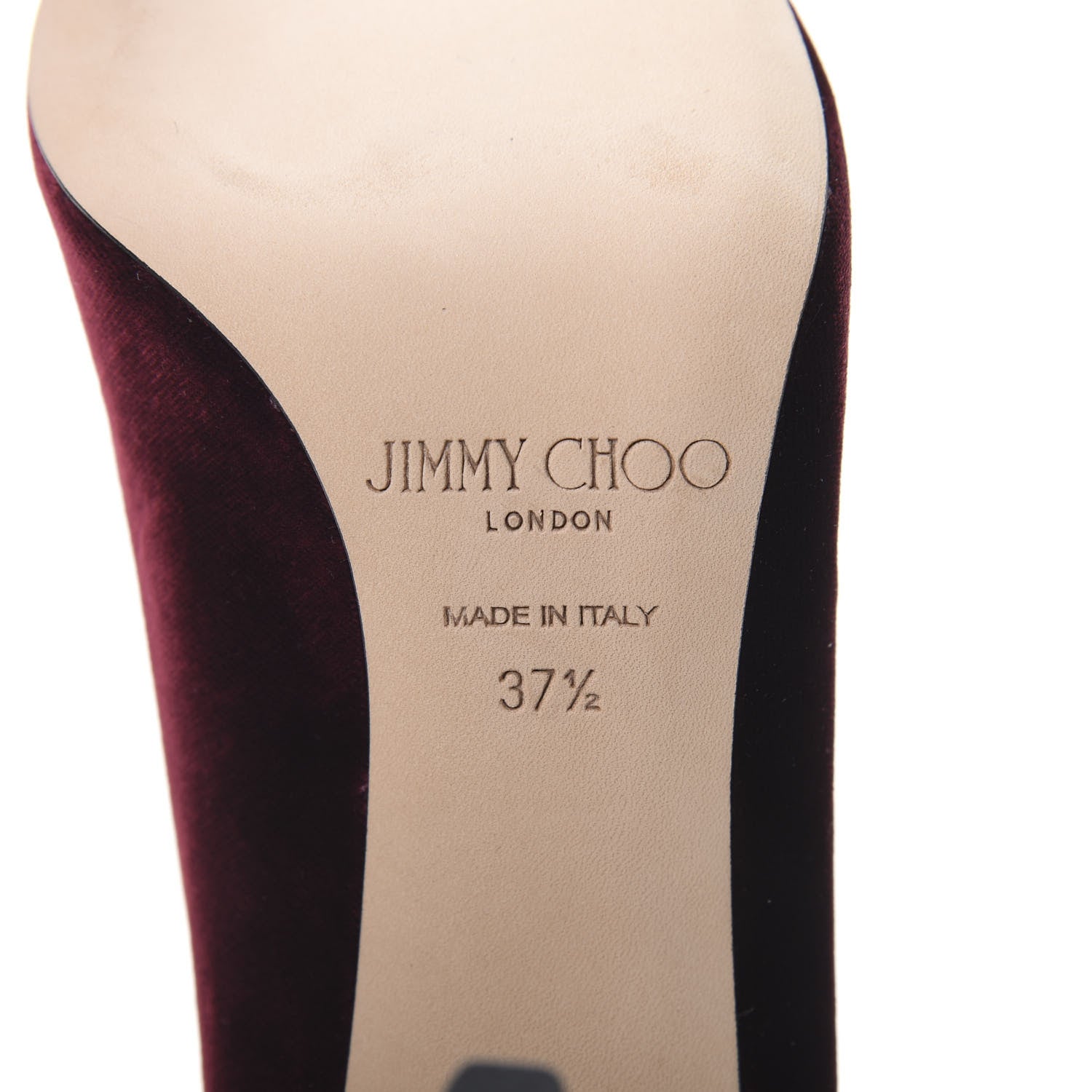 Jimmy Choo Velvet Romy 100 Pumps 37.5 Bordeaux 7 of 10