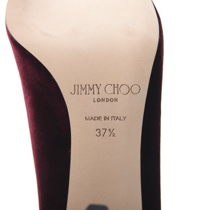 Jimmy Choo Velvet Romy 100 Pumps 37.5 Bordeaux 7 of 10