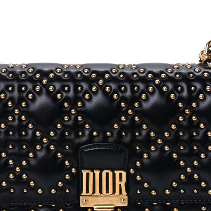 Christian Dior Lambskin Cannage Studded Small Dioraddict Flap Bag Black 6 of 8