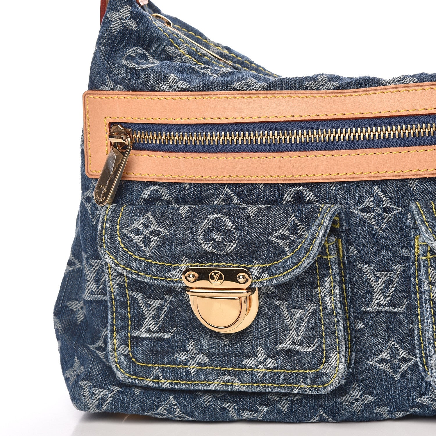 Louis Vuitton Monogram Denim Baggy PM Blue 8 of 10