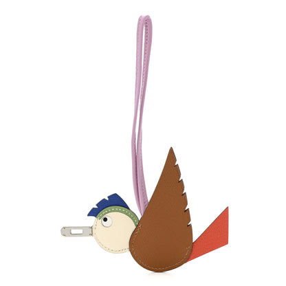 Hermes Epsom Swift Chevre Mysore Birdy Bag Charm Mauve Sylvestre Vert Poppy Gold Nata Craie 1 of 4