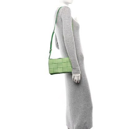 Bottega Veneta Grained Calfskin Maxi Intrecciato Cassette Crossbody Bag Pistachio 2 of 10