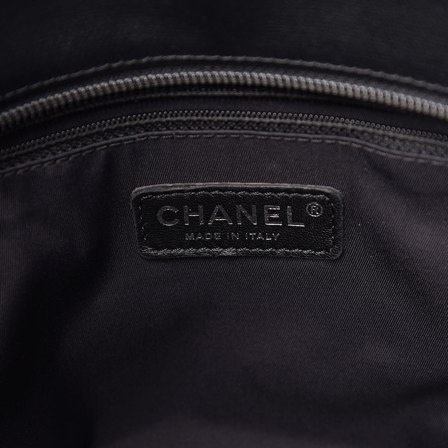 Coated Canvas Quilted Small Paris Biarritz Tote Black