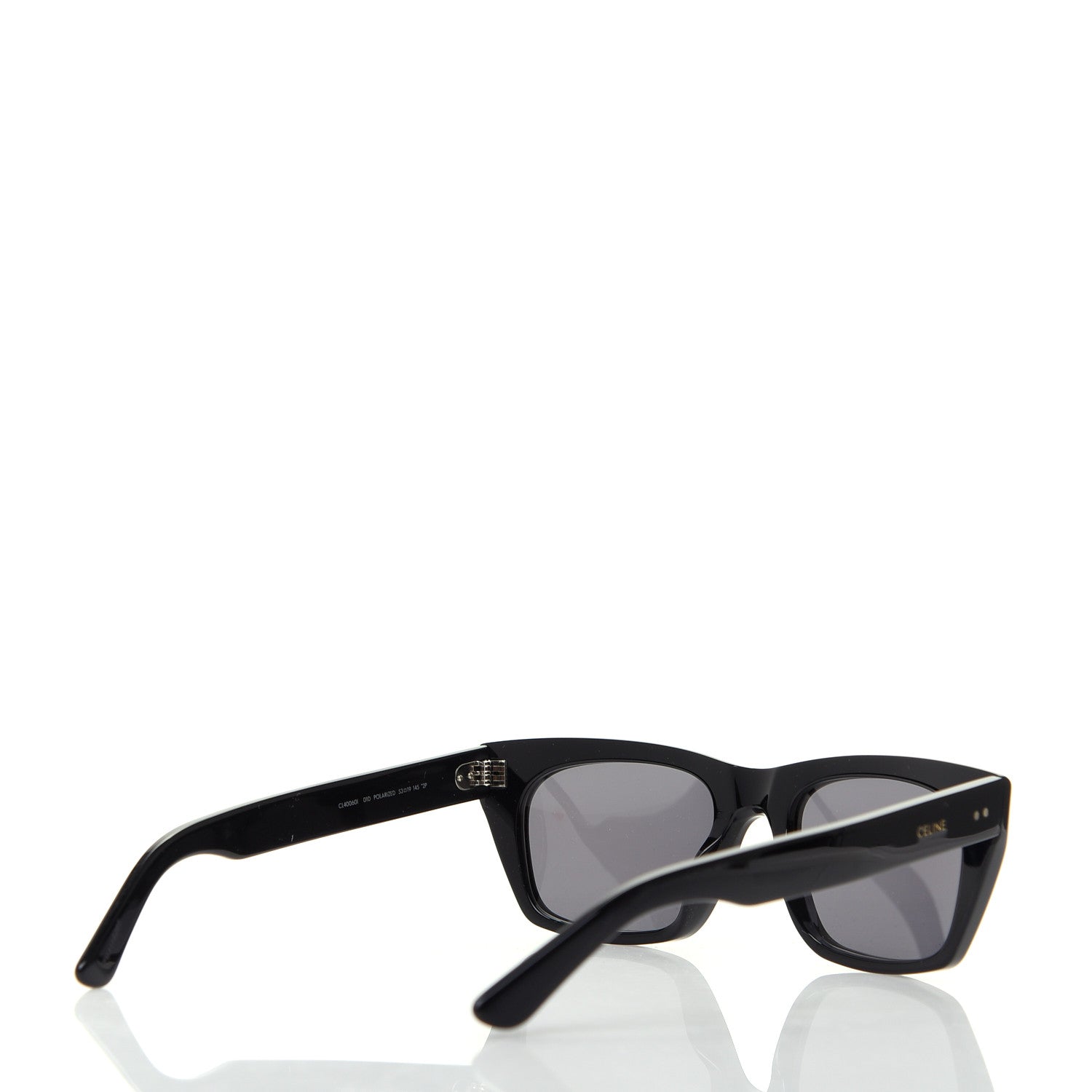Celine Acetate Polarized Rectangular Sunglasses CL40060I Black 4 of 7