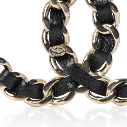 Chanel Lambskin Chain CC Brooch Black Gold 4 of 5