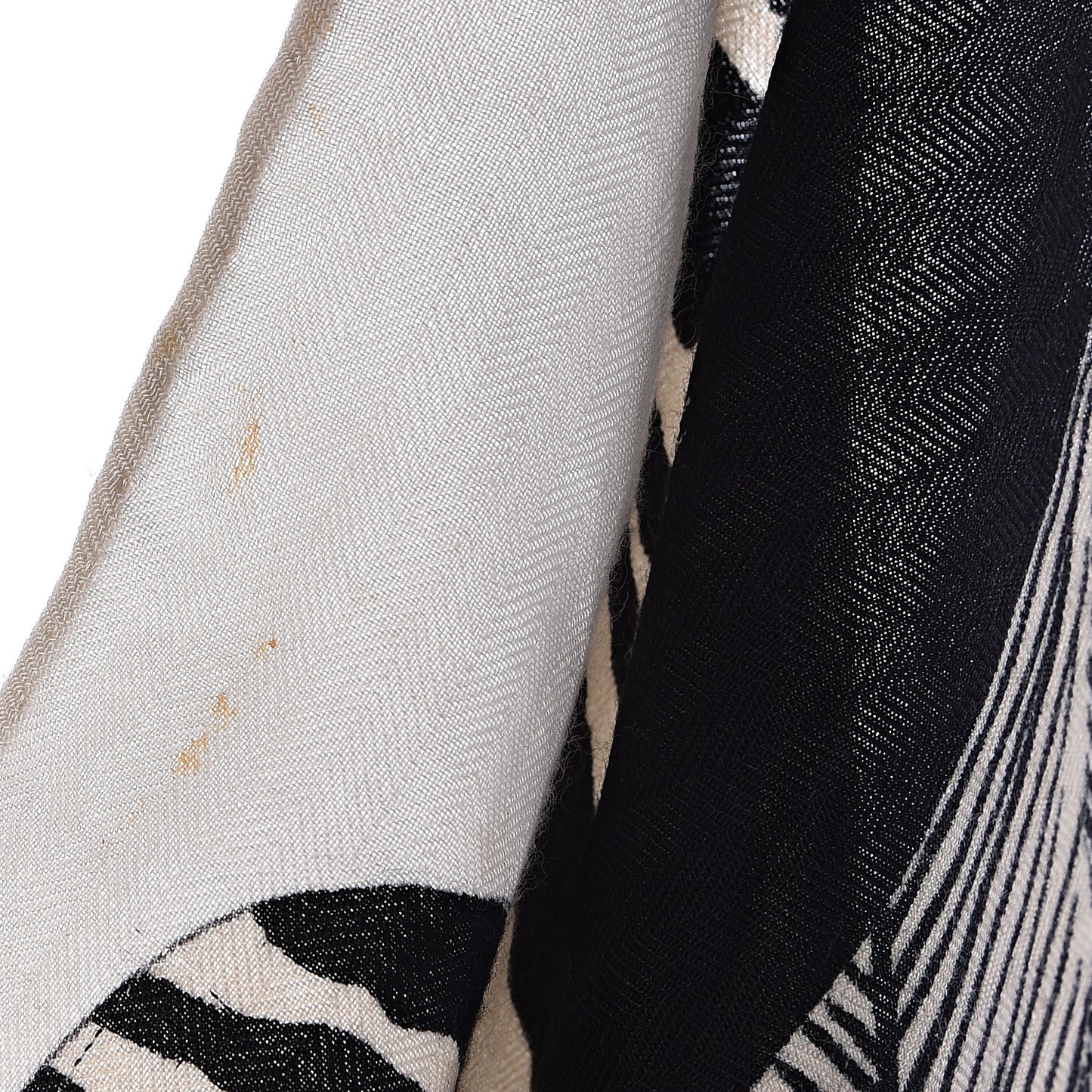 Cashmere Silk Zebra Pegasus Shawl 140 White Black Naturel
