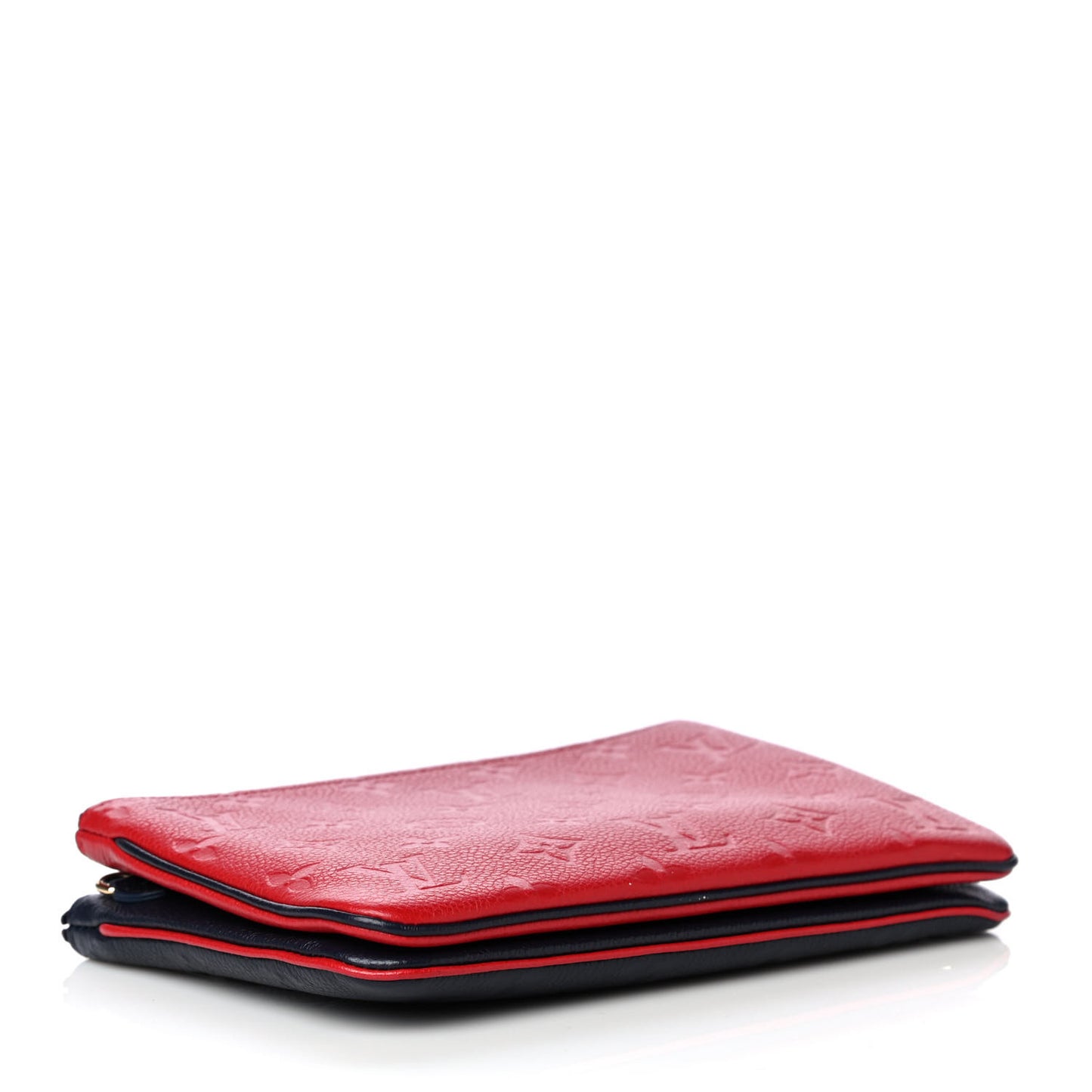 Empreinte Double Zip Pochette Marine Rouge