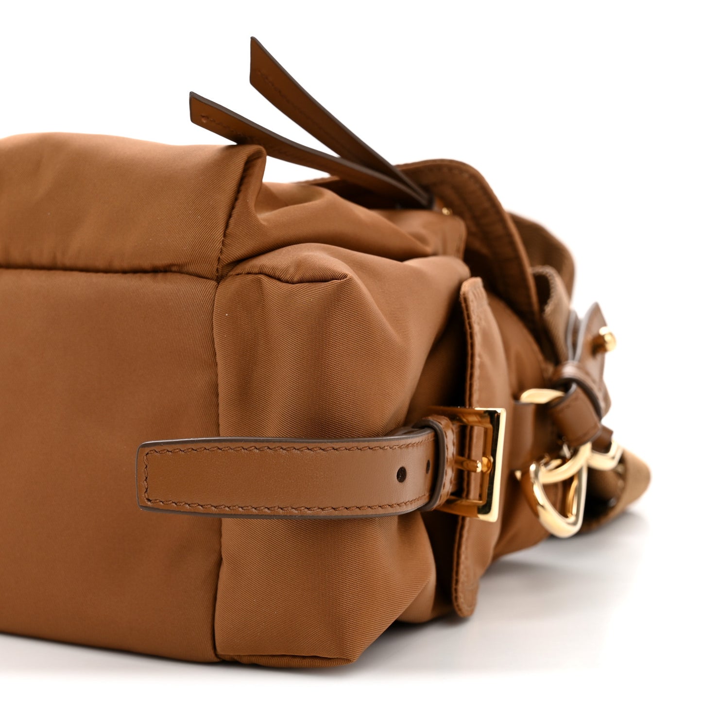 Re-Nylon Medium Explore Shoulder Bag Camel