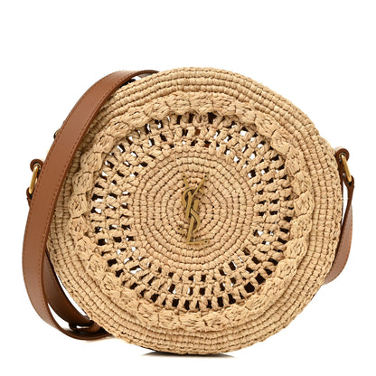 Saint Laurent Raffia Sac Round Naturel 1 of 10