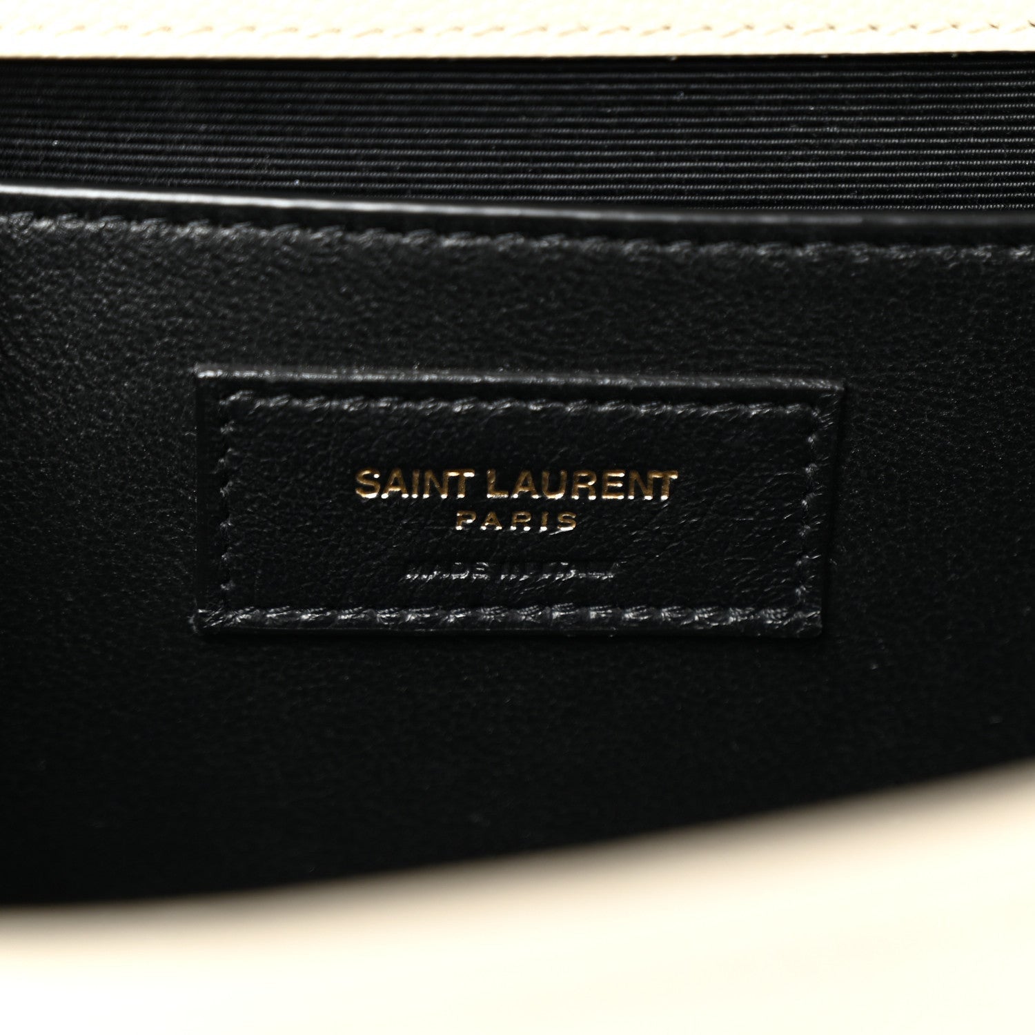 Saint Laurent Grain De Poudre Textured Mixed Matelasse Medium Triquilt Monogram Satchel Crema Soft 6 of 7