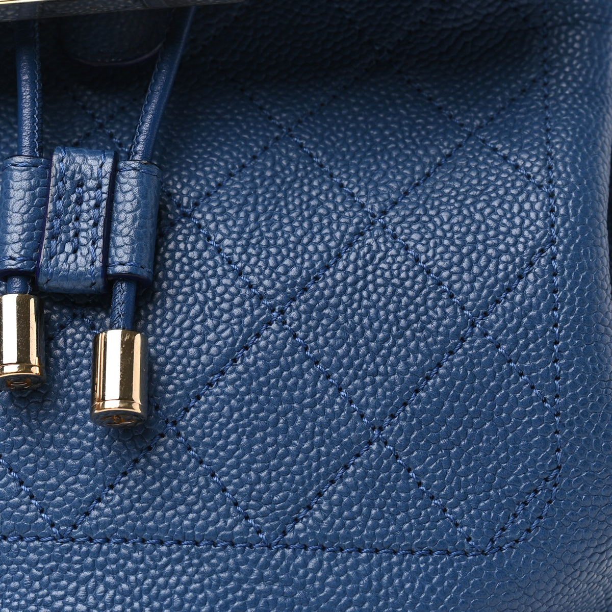 Caviar Quilted Backpack Blue