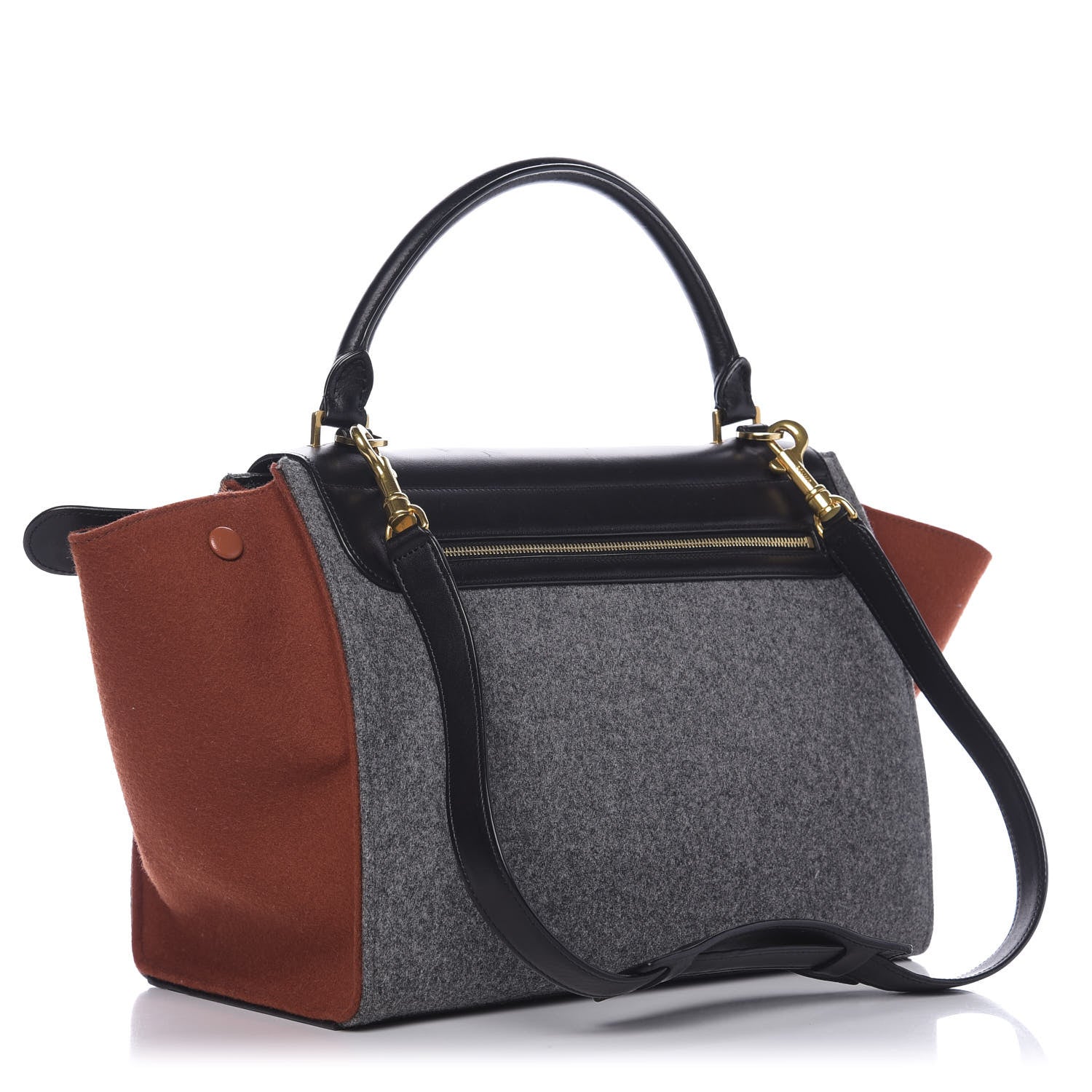 Celine Felt Smooth Calfskin Tri-color Medium Trapeze Brick 3 of 10