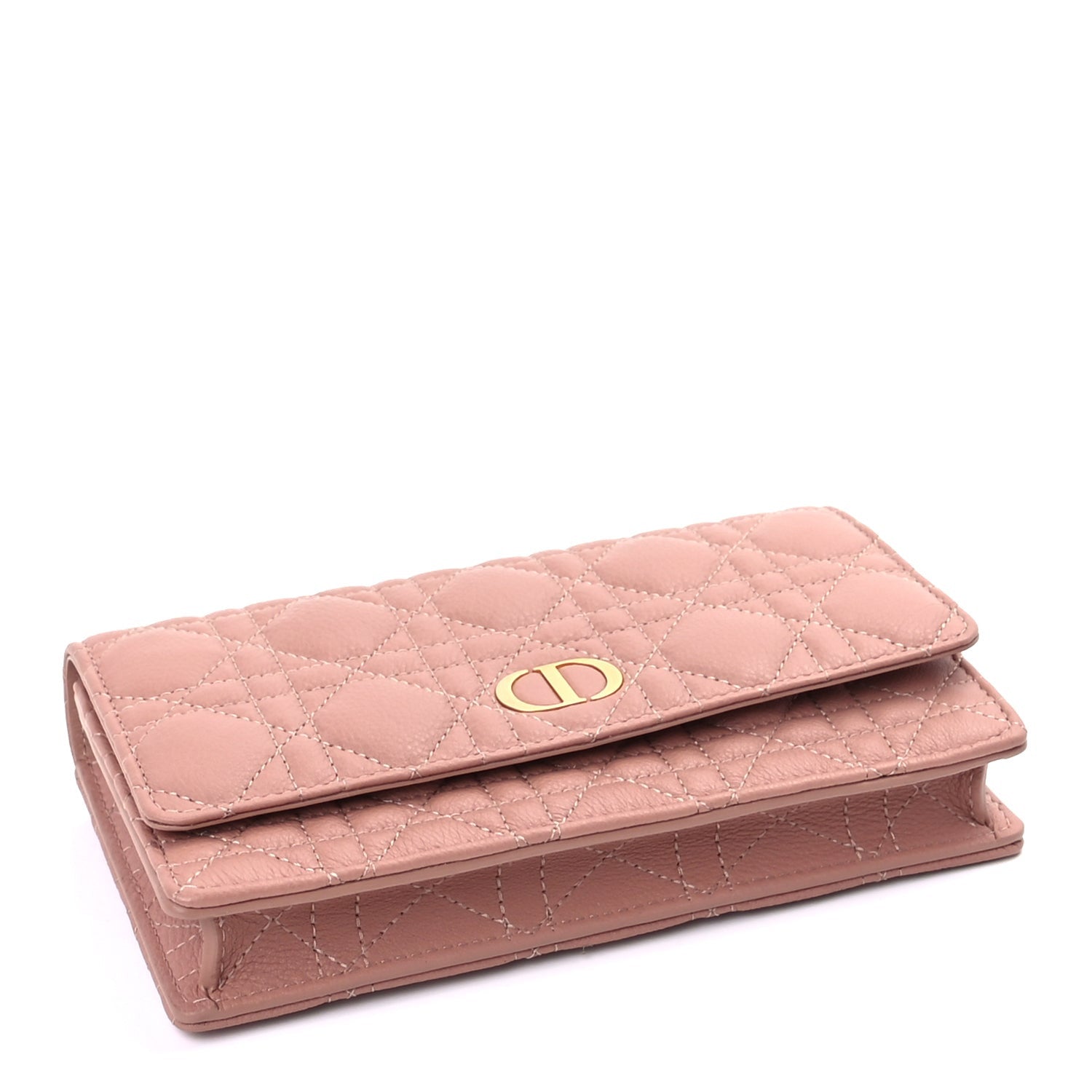 Christian Dior Supple Calfskin Caro Pouch with Chain Rose Des Vents 3 of 8