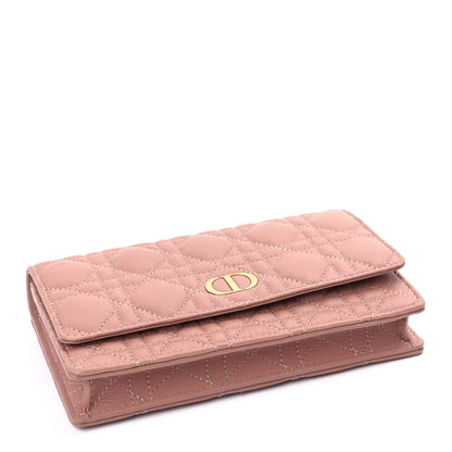 Christian Dior Supple Calfskin Caro Pouch with Chain Rose Des Vents 3 of 8