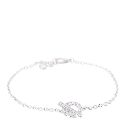 Hermes 18K White Gold Diamond Finesse Bracelet SH 1 of 4