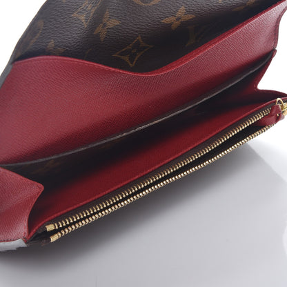 Louis Vuitton Monogram Emilie Wallet Red 5 of 10