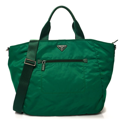 Prada Tessuto Nylon Shopping Tote Oleandro 1 of 12