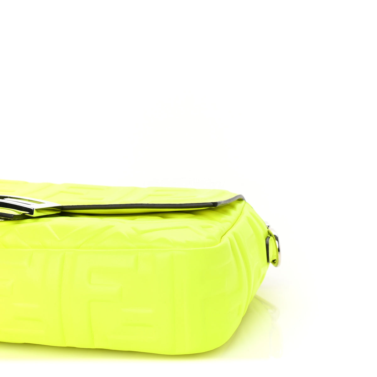 X MARC JACOBS Nappa FF 1974 Embossed Baguette Yellow Fluo