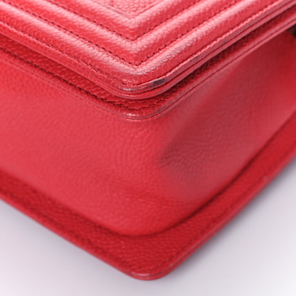 Chanel Caviar Quilted Medium Boy Flap Red 9 of 12