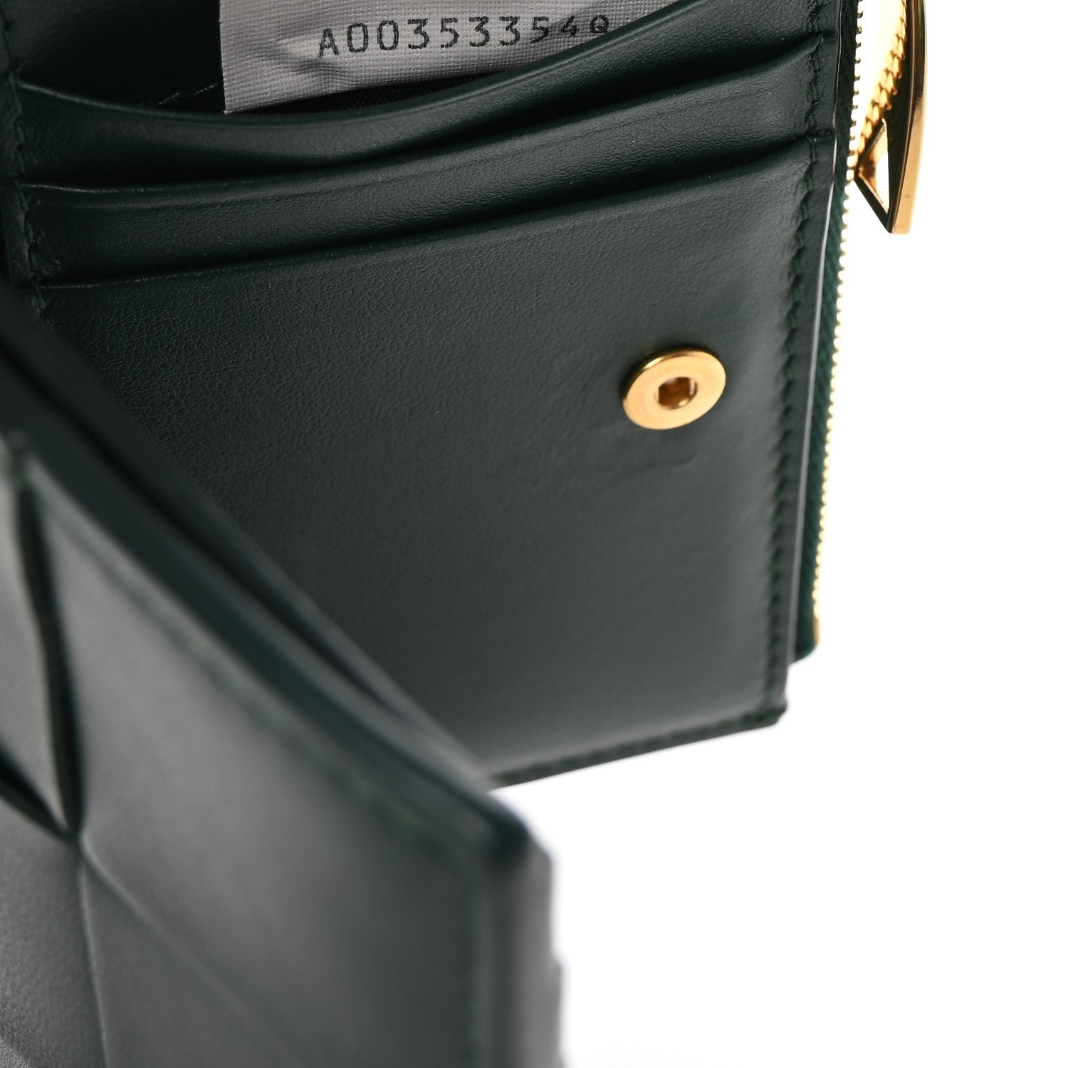 Bottega Veneta Nappa Maxi Intrecciato Bifold Zip Wallet Raintree 7 of 7