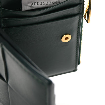 Bottega Veneta Nappa Maxi Intrecciato Bifold Zip Wallet Raintree 7 of 7