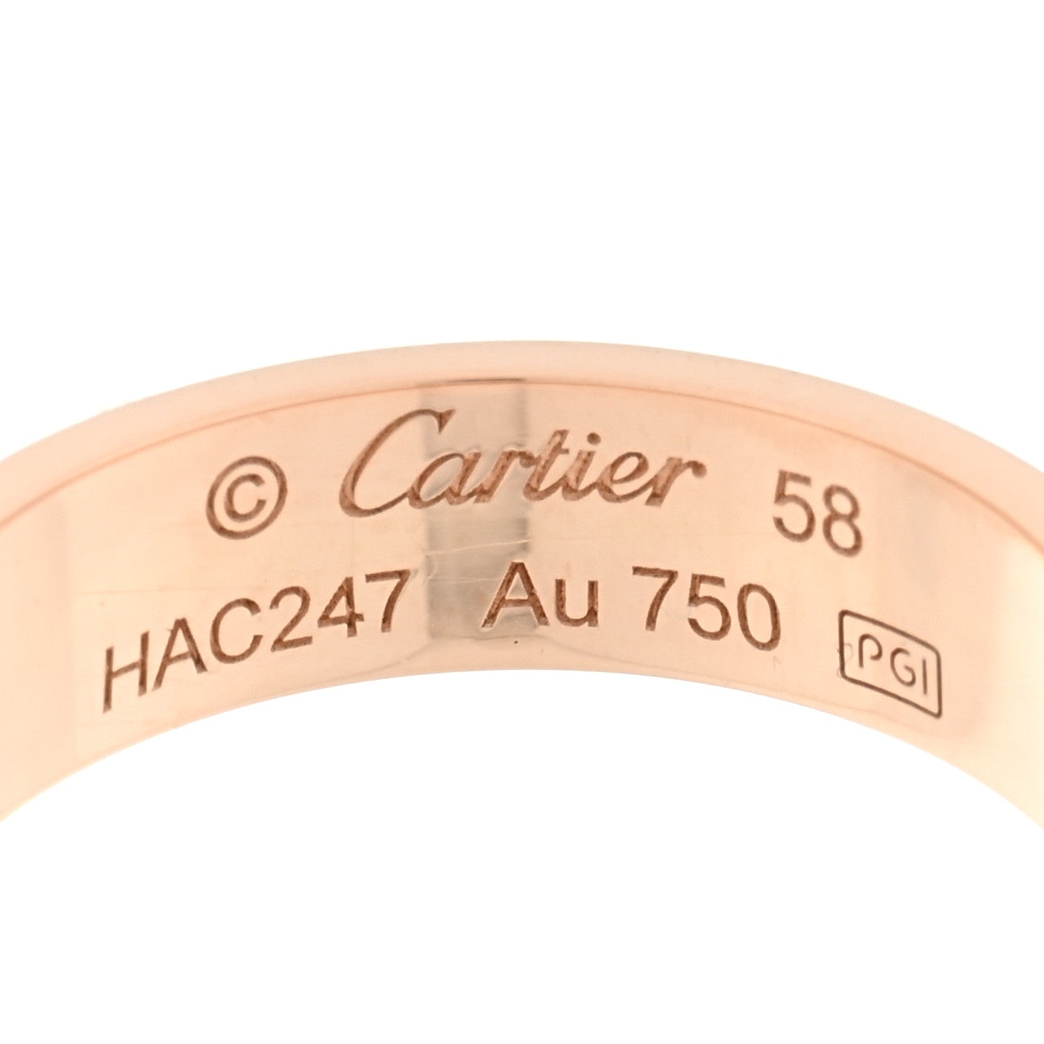 Cartier 18K Pink Gold 5.5mm LOVE Ring 58 8.25 4 of 4