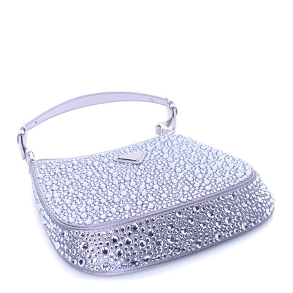 Prada Satin Crystal Cleo Adjustable Strap Shoulder Bag  Glicine 3 of 7