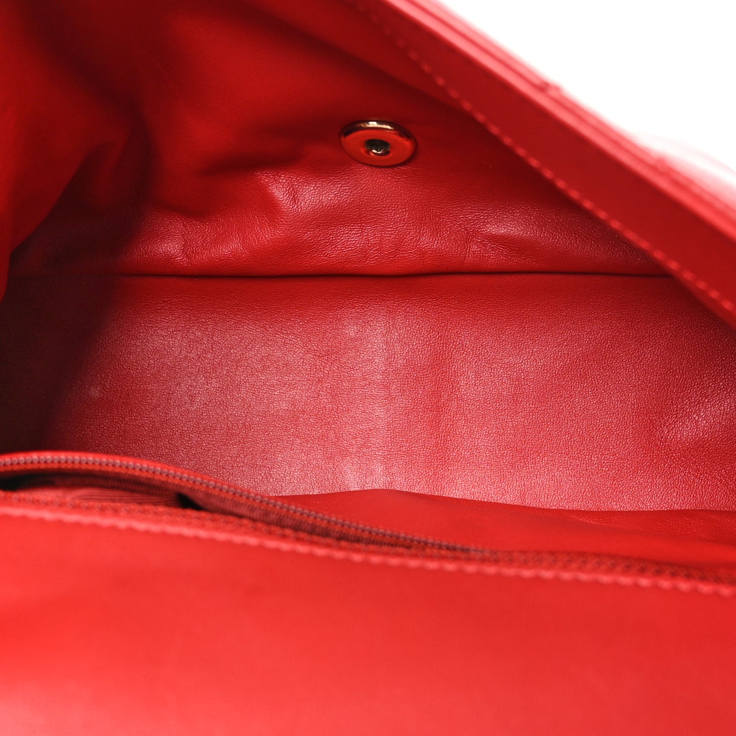 Lambskin Quilted Easy Carry Flap Red