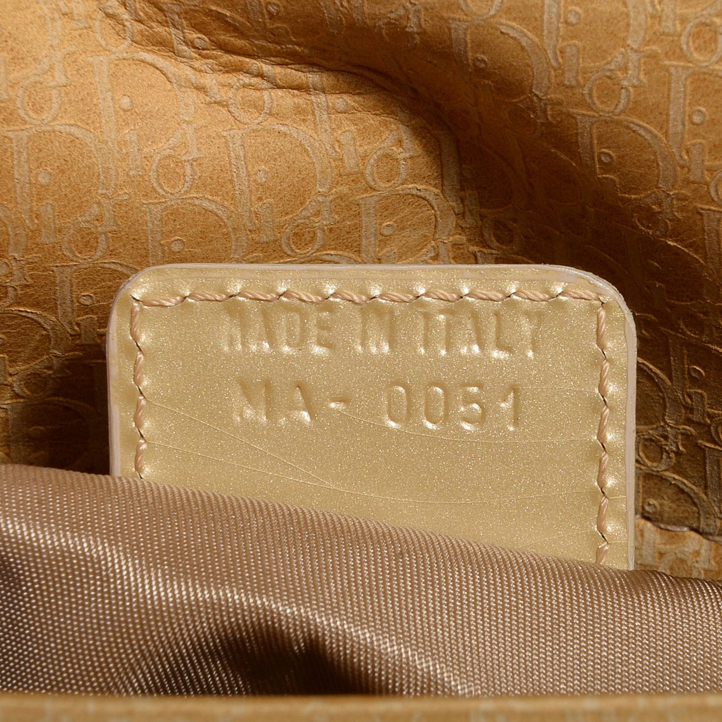 Suede Diorissimo Mini Lady Dior Gold