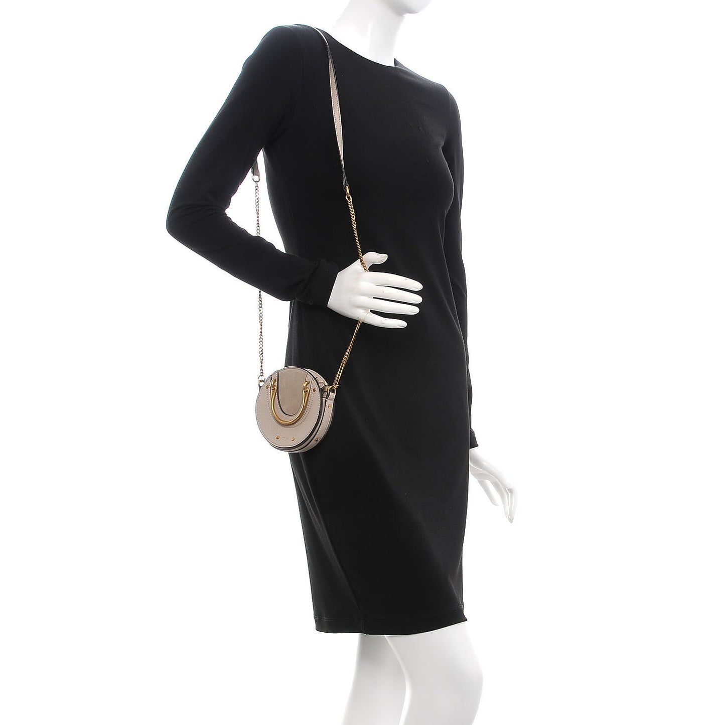 Goatskin Suede Mini Pixie Bag Motty Grey