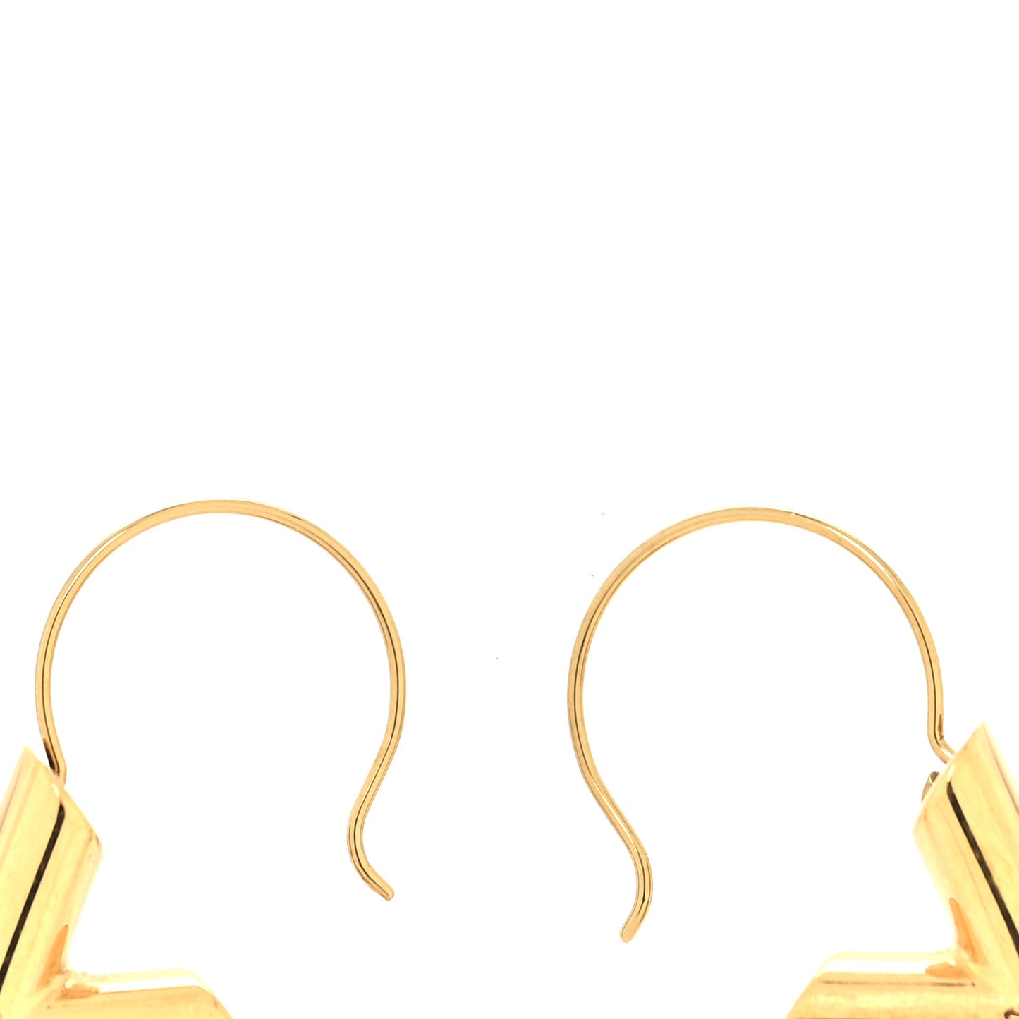 Brass Essential V Hoop Earrings Gold
