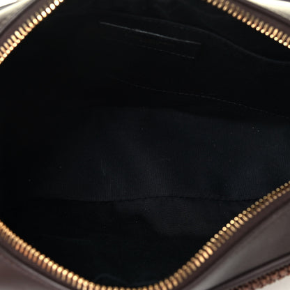 Saint Laurent Raffia Canvas Monogram Lou Camera Bag Dark Chocolate 4 of 4