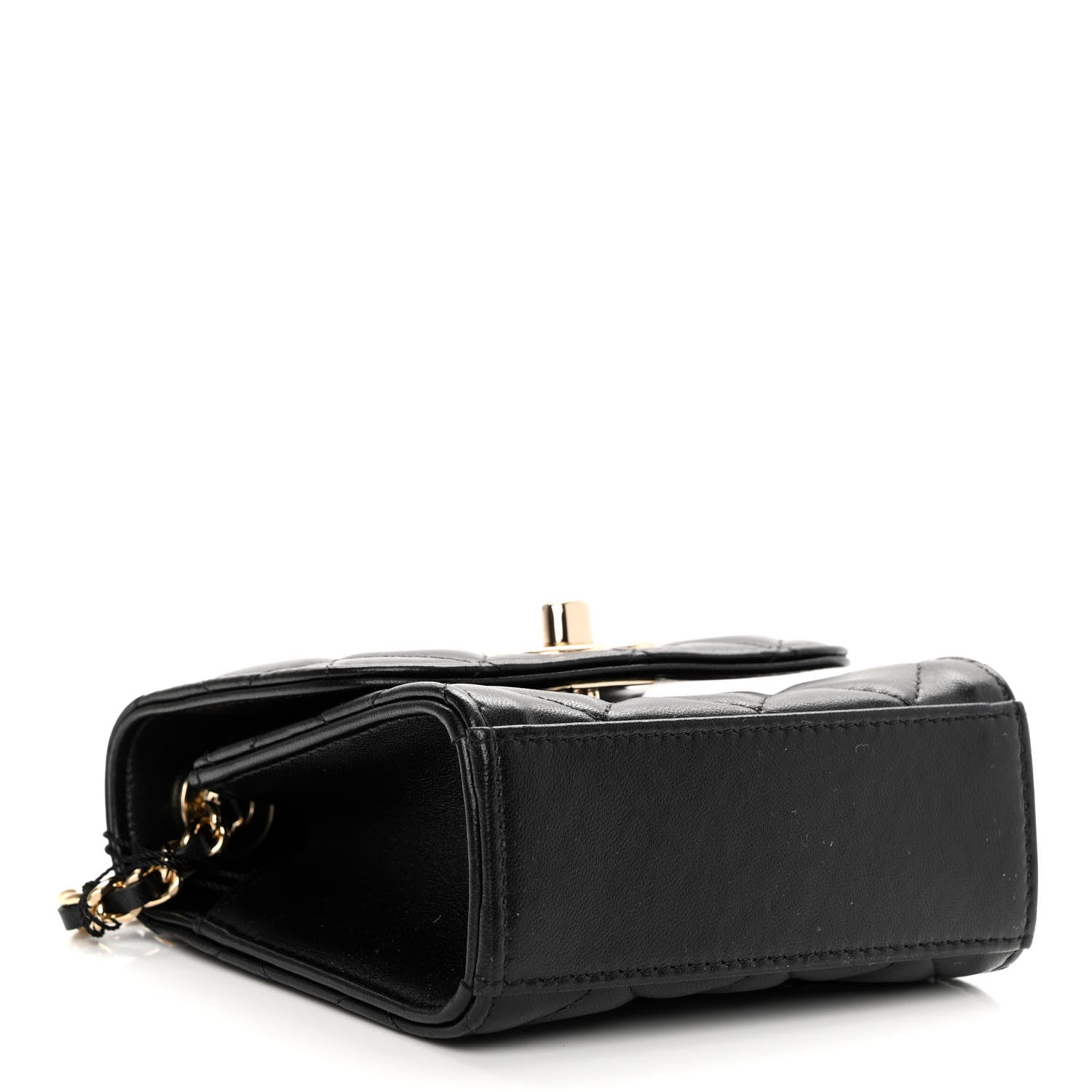 Chanel Lambskin Quilted Mini Trendy CC Clutch With Chain Black 4 of 11
