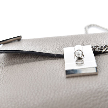 Chloe Grained Lambskin Mini Drew Shoulder Bag Cashmere Grey 18 of 19