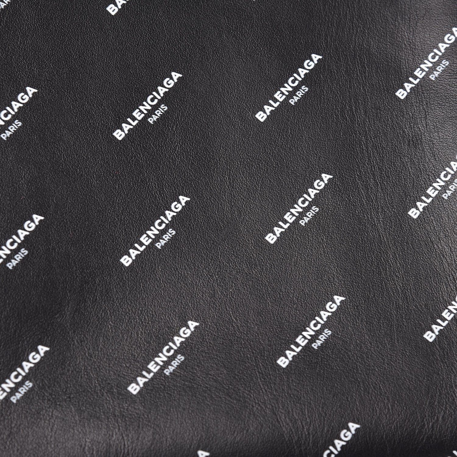 Balenciaga Calfskin Allover Logo Documents Case Black 10 of 13